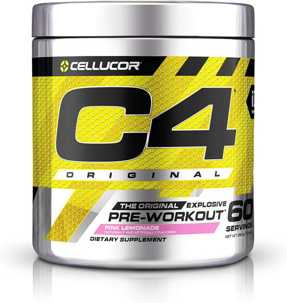 C4 Original Pre Workout Powder Pink Lemonade Sugar Free Preworkout Energy for Men & Women 150mg Caffeine + Beta Alanine + Creatine - 60 Servings
