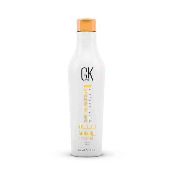 GK HAIR Global Keratin Shield Additive+ (8.11 Fl Oz/240ml) Hair Treatment Damage Repair and Bond Creator Color and UV/UVA Protection Unisex for Dry, Damaged, Frizzy and All hairs Types