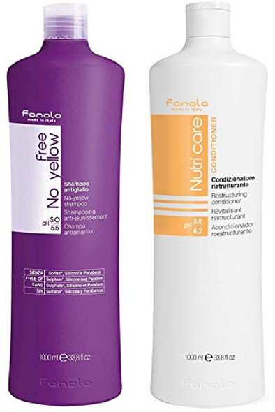 Fanola Free No Yellow Vegan and Nutricare Package, 1000 ml