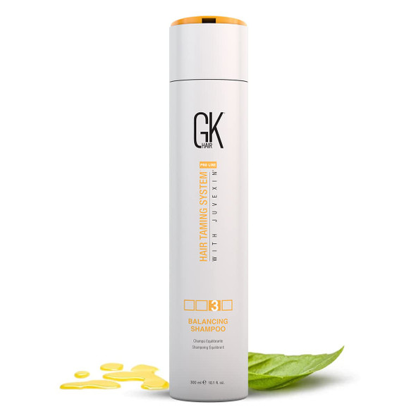 GK HAIR Global Keratin Balancing Shampoo 10.1 Fl Oz For Dry Damaged Oily Greasy & Color Treated Hair, Restores pH Levels, Sulfate-Paraben Free Daily Conditioning Deep Cleanser & Impurities Remover