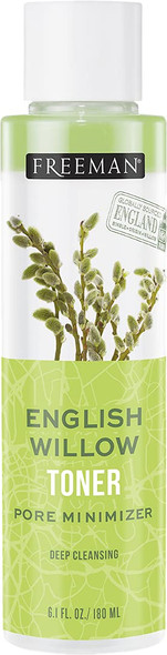 Freeman Exotic Blends Deep Cleansing English Willow Toner, Removes Makeup, Dirt, & Impurities, Clarifying Facial Toner, Pore-Minimizing, Hydrating Skincare Essential, 6.1 fl.oz./180 mL Bottle