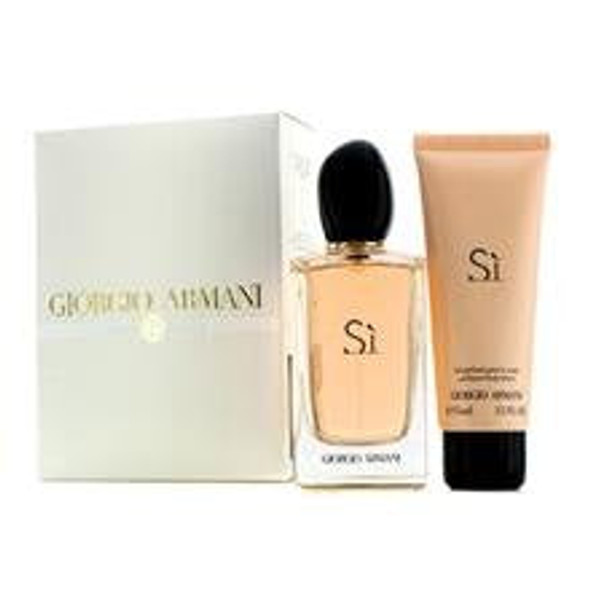 GIORGIO ARMANI Si Coffret: Eau De Parfum Spray 100ml/3.4oz + Body Lotion 75ml/2.5oz For Women 2pcs