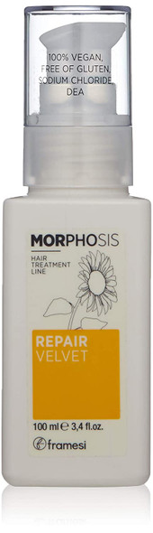 Framesi Morphosis Repair Velvet Leave in Conditioner with Sunflower Oil, 3.4 fl oz, Leave in Conditioner for Dry Damaged Hair or Color Treated Hair (Travel Size)