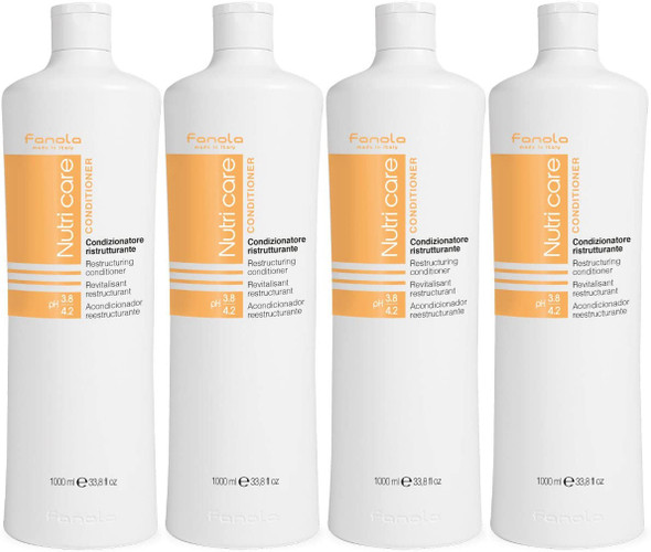 Fanola Toning Shampoo Bulk Sets (Nutri Care Conditioner 1000 ml, 4 Pack)