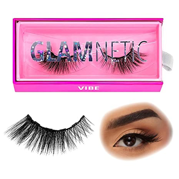 Glamnetic Magnetic Eyelashes - Vibe & Venus | 60 Wears Reusable Faux Mink Lashes, Cat Eye