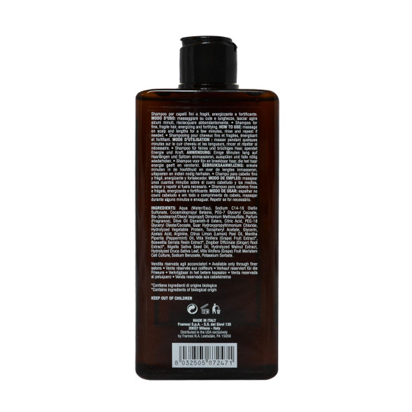 Framesi Barber Gen Fortifying Shampoo, 8.4 fl oz, Strengthening and Thickening Shampoo