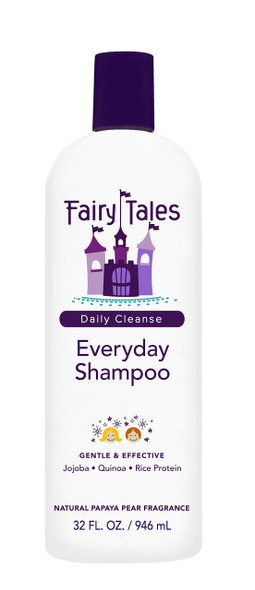 Fairy Tales Daily Cleanse Everyday Kids Shampoo - Gentle Natural Defining Shampoo, Tangle Free, Moisturizing and Hydrating Formula, Paraben Free - 32 oz
