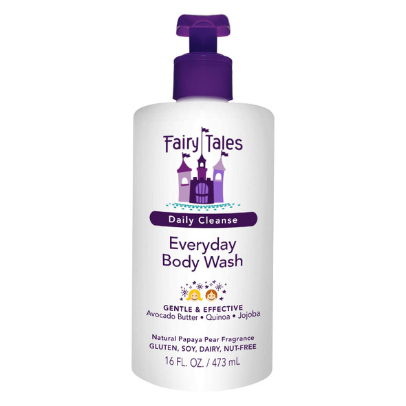 Fairy Tales Daily Cleanse Kids Body Wash, Everyday Body Wash for Kids and Toddler- Soap for Bath or Shower, No Harsh Chemicals or Toxins - 16oz