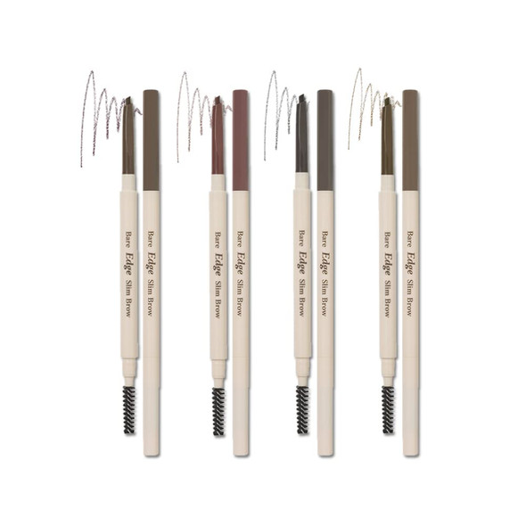 ETUDE Bare Edge Brow Pencil 03 Grey Brown | A hexagon-shaped slim brush that delicately coats every strand of eyelashes | Brow Mascara | Zero Clump & No Bushy Brows