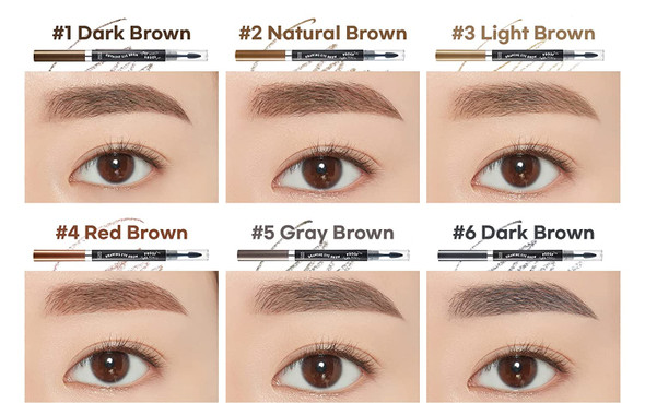 ETUDE Drawing Eye Brow Proof Gel Pencil (#06 Dark Grey) 21AD | Waterproof Eyebrow Pencil | Natural Eyebrows Last For a Long Time | K-beauty makeup