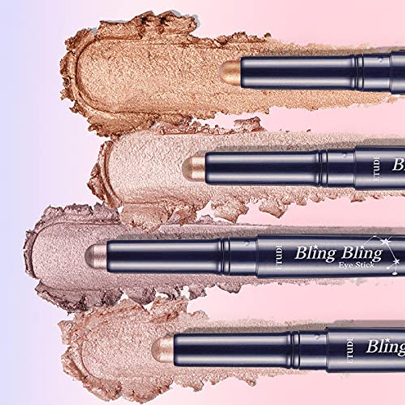 ETUDE Bling Bling Eye Stick (#8 Ivory Babystar) 21AD | Long-Lasting Eye Shadow Stick with Blinding Glow and Soft Creamy Texture for Shining Eyes
