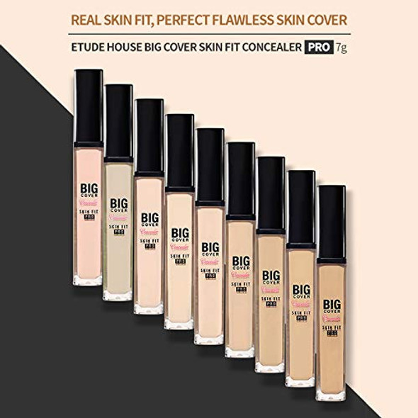 ETUDE HOUSE Big Cover Skin Fit Concealer PRO (# Neutral Peach) | Long-Lasting Closely Adhesive Cover Like Real Skin | Smooth and Perfect Makeup | Hides Dark Circles, Redness