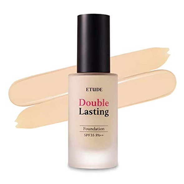 ETUDE HOUSE New Double Lasting Foundation (Neutral Vanilla) SPF35/ PA++| High Coverage Weightless Foundation | 24-Hours Lasting Double Cover | Magnet-Like Adherence without Stickiness | Makeup Base