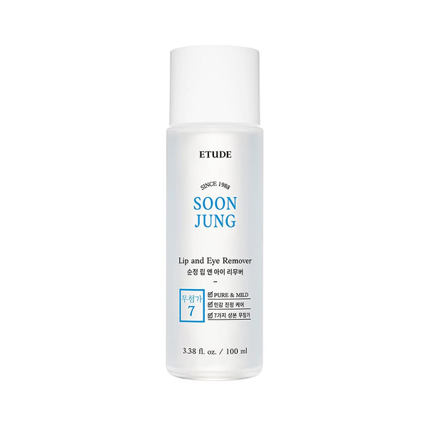 ETUDE HOUSE SoonJung Lip&Eye Remover 100ml (New Version) | Sensitive skin line | Korean Hypoallergenic Skin Care | Gentle Yet Effective Cleansing with Minimal Irritation to Skin