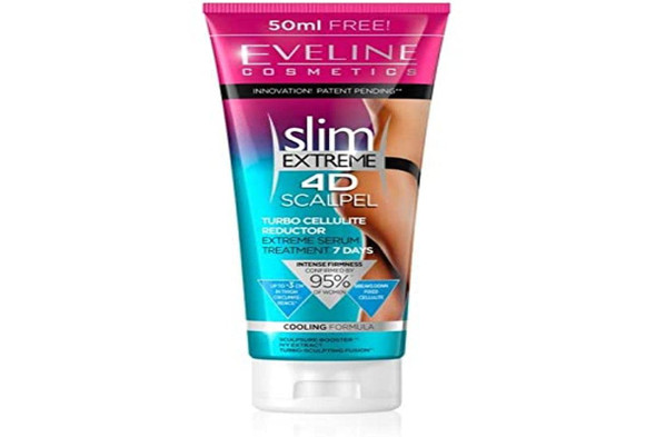 Eveline Cosmetics, Slim Extreme 4D Scalpel Turbo Cellulite Reducer Reduces Fat Layer Extreme Therapy 7 Days Natural 250 ml