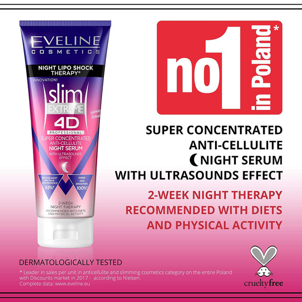 Eveline Cosmetics Slim Extreme 4D Super Concentrated Cellulite Cream with Night Lipo Shock Therapy