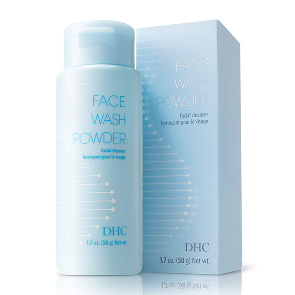DHC Face Wash Powder, Luxurious Foaming Lather, Lightweight Powder Formula, Gently Exfoliates, Hydrating, Fragrance and Colorant Free, Ideal for All Skin Types, 1.7 oz. Net wt.