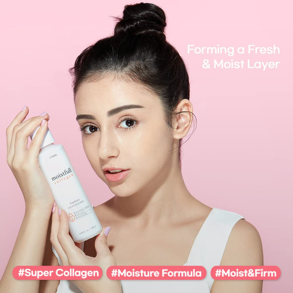 ETUDE Moistfull Collagen Emulsion 180ml (6.08 fl. oz) 21AD| The Small Particles of the Super Collagen Water makes Skin full of Moisture and Vitality | Korean Skin Care