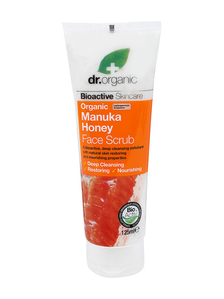 dr.organic Manuka Honey Face Scrub, 125ml
