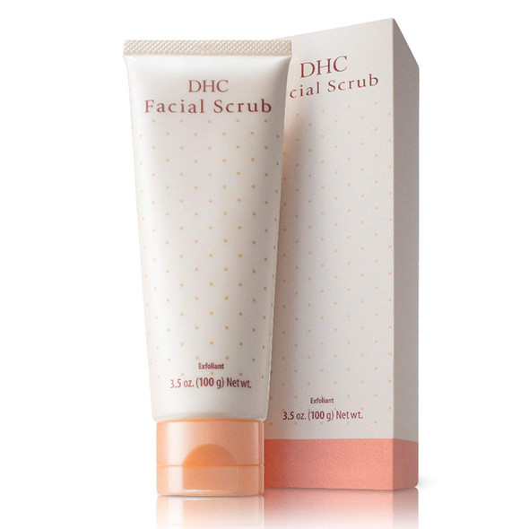 DHC Facial Scrub, Gentle Exfoliating Scrub, Creamy Microbead-Free Cleanser, Smooth, Hydrating, Clearer-Looking Complexion, Ideal for All Skin Types, 3.5 oz. Net wt.