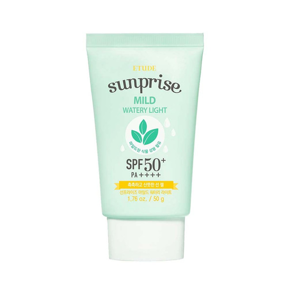 ETUDE Sunprise Mild Watery Light SPF50+/PA+++ 1.7 fl. Oz (50ml) (21AD) | Light Moisturizing Sunblock for Sensitive Skin | Korean Skin Care | Weightless Watery Texture