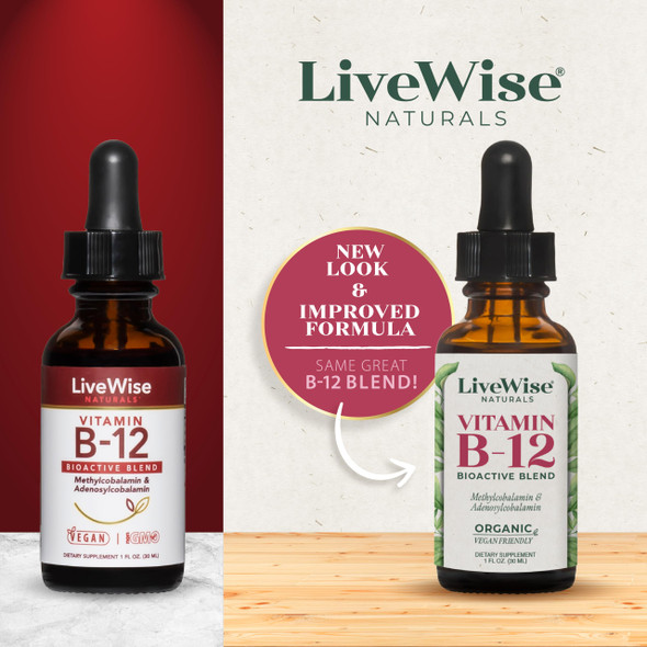 Vitamina B12 Liquida Sublingual - Live Wise Naturals, 30 Ml