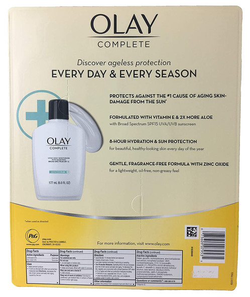 Olay Complete Sensitive Plus UV365 Daily Moisturizer Lotion 6 oz 2 Pack