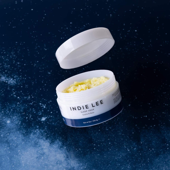 Indie Lee Sleep Skincare Bundle - Calming Skincare Set to Promote Relaxation & Help Unwind - Sleep Soak (8oz), Sleep Body Wash (180ml), Sleep Body Oil (125ml) - 3-Piece Set
