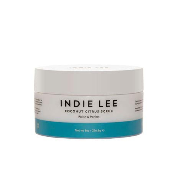 Indie Lee Coconut Citrus Body Scrub - Hydrating Shower + Bath Exfoliator with Cane Sugar + Jojoba Oil for Removing Dead Skin - Great for Rough, Dry Skin - Use on Legs, Elbows, Hands (8oz / 226.8g)