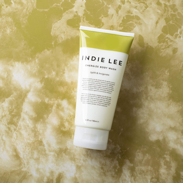 Indie Lee Energize Body Wash - Coconut Bath + Shower Wash with Essential Oils to Help Nourish + Moisturize Skin - For All Skin Types (6oz / 180ml)