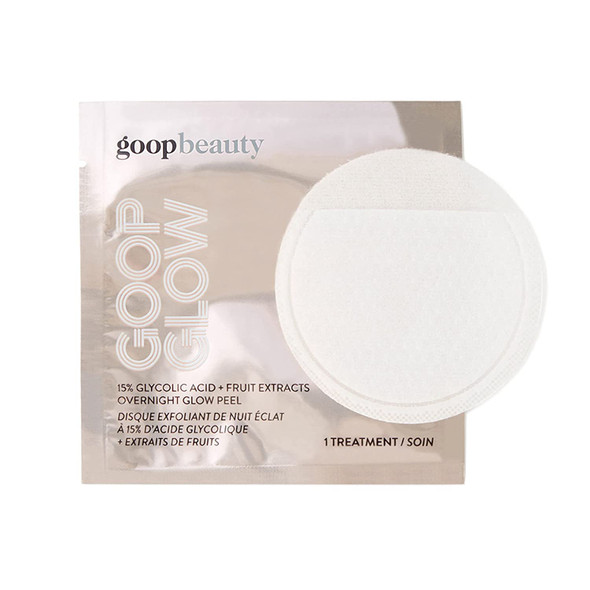 Goop Goopglow 15% Glycolic Acid Overnight Glow Peel Pads - Clinically Proven To Leave Skin Feeling Smoother, Softer, And Luminous - 4-Pack