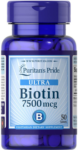 Puritans Pride Biotin 7500 mcg-50 Tablets
