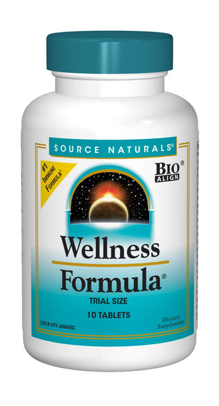 Source Naturals Wellness Formula Bio-Aligned Vitamins & Herbal Defense - Immune System Support Supplement & Immunity Booster - 10 Tablets