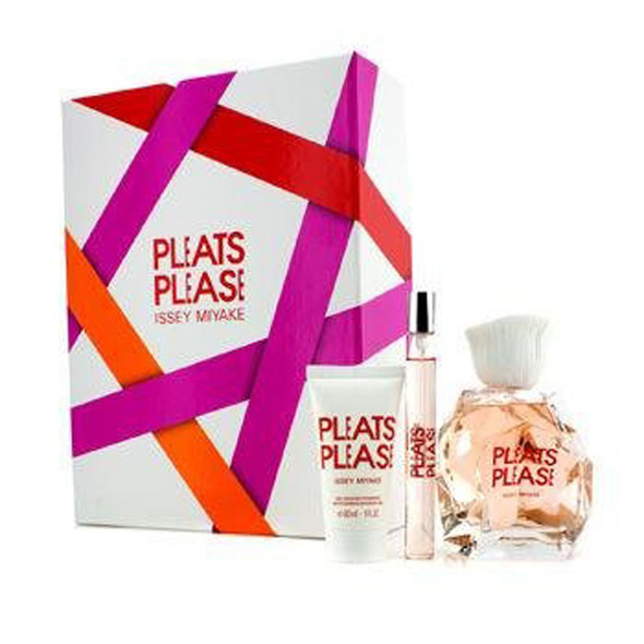 Issey Miyake Pleats Please Coffret: Eau De Toilette Spray 100ml/3.3oz + Eau De Toilette 10ml/0.3oz + Shower Gel 30ml/1oz 3pcs