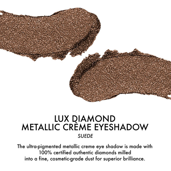 LORAC Lux Diamond Creme Eye Shadow | Metallic Shimmer Eyeshadow Powder | Suede Brown