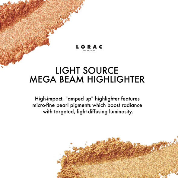 LORAC Light Source Mega Beam Highlighter | Highlighter Makeup Powder | Shimmer Highlighter | Gilded Lily Gold