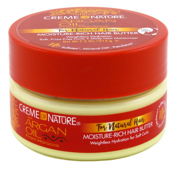 Creme Of Nature Argan Oil Moisture Rich Hair Butter 7.5 Ounce (221ml) (2 Pack)