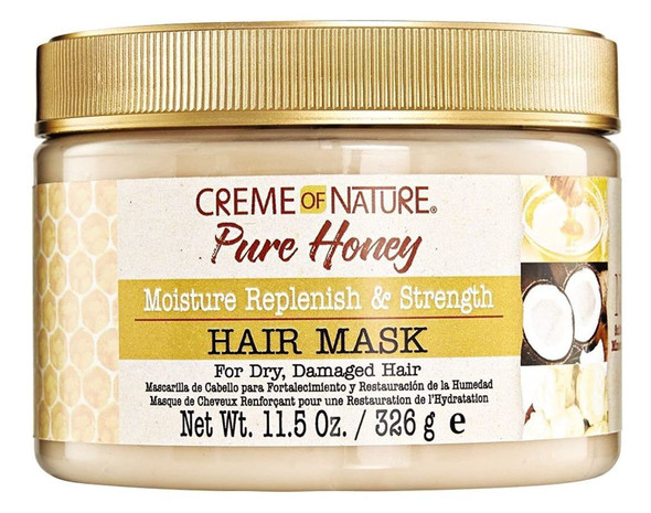 Creme Of Nature Pure Honey Hair Mask 11.5 Ounce Jar (340ml) (2 Pack)