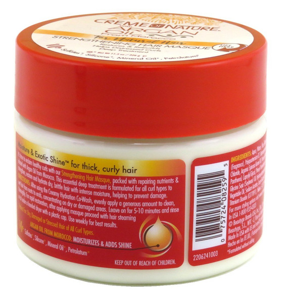 Creme Of Nature Argan Oil Strengthen Hair Masque 11.5 Ounce (340ml) (3 Pack)