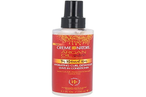 Creme of Nature Argan Oil for Hair, Hydrating Leave in Conditioner and Curl Detangler, For Dry Damaged Hair, 4.23 Fl Oz