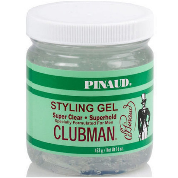 Clubman Pinaud Super Clear Styling Gel Super Hold, 16 oz (Pack of 5)