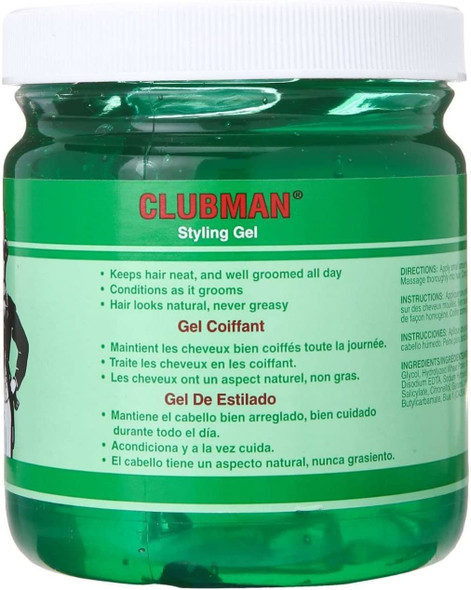 Pinaud Clubman Styling Gel 16 oz (Pack of 9)