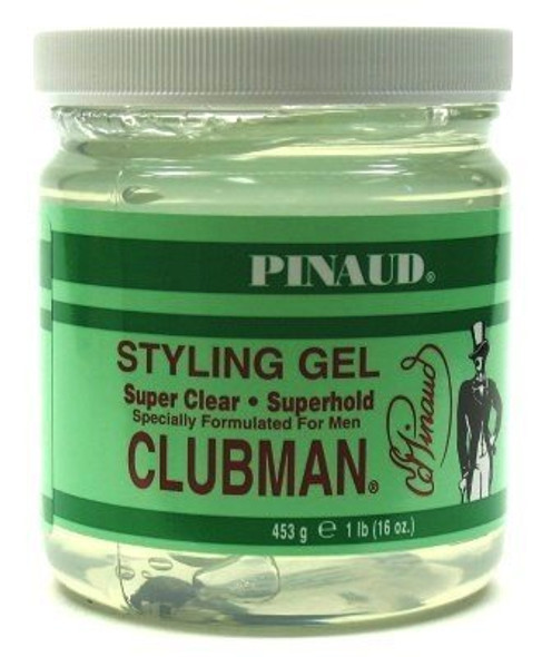 Clubman Style Gel Super Clear Super Hold 16 oz. Jar (Pack of 8)