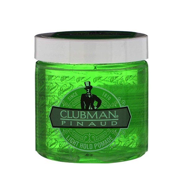 Clubman Light Hold Pomade, Travel Size Hair Styling Gel for Men, 4 oz