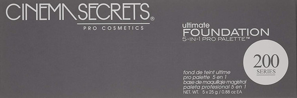 CINEMA SECRETS Pro Cosmetics Ultimate Foundation 5-In-1 Pro Palette, 200 Series