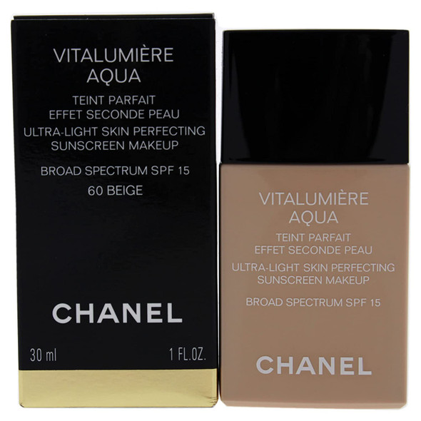 Chanel Vitalumiere Aqua Ultra Light Skin Perfecting Make Up SPF 15-60 Beige Women Foundation 1 oz