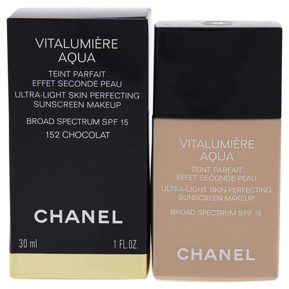 CHANEL VITALUMIÈRE AQUA Ultra-Light Skin Perfecting Sunscreen Makeup Broad  Spectrum SPF 15 Hybrid Fluid Foundation