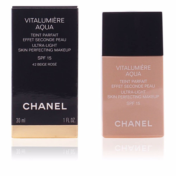 Chanel Vitalumiere Aqua Ultra Light Skin Perfecting M/U Spf15# 42 Beige Rose 30Ml/1Oz