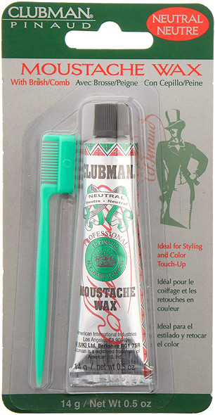 Clubman Moustache Wax Neutral 0.50 oz (Pack of 5)