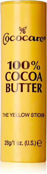 Cococare 100% Cocoa Butter Stick - All-Natural Cocoa Butter Emollient for Ultimate Skin Hydration & Protection - The Yellow Stick - (3 Pack)